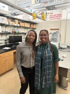 Dr. Sharonda LeBlanc and Alexandria in the lab.